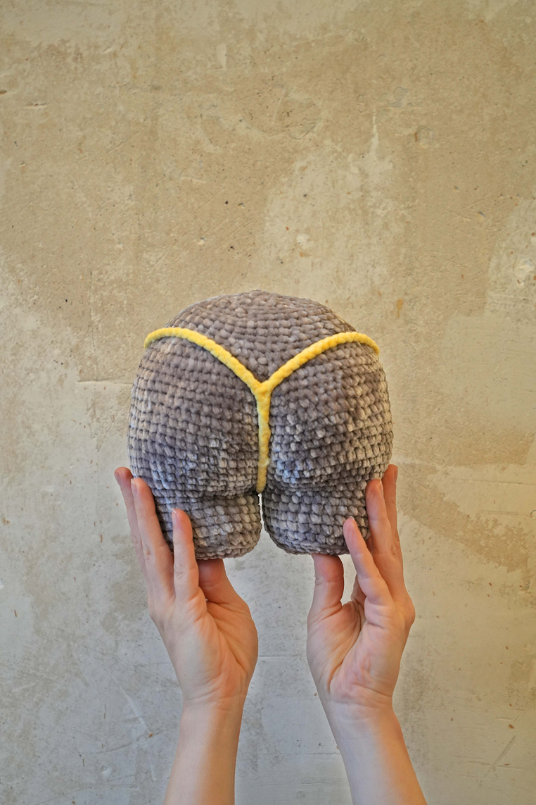 CHEEKY COMFORT - Small Yellow Thong Booty Pillow