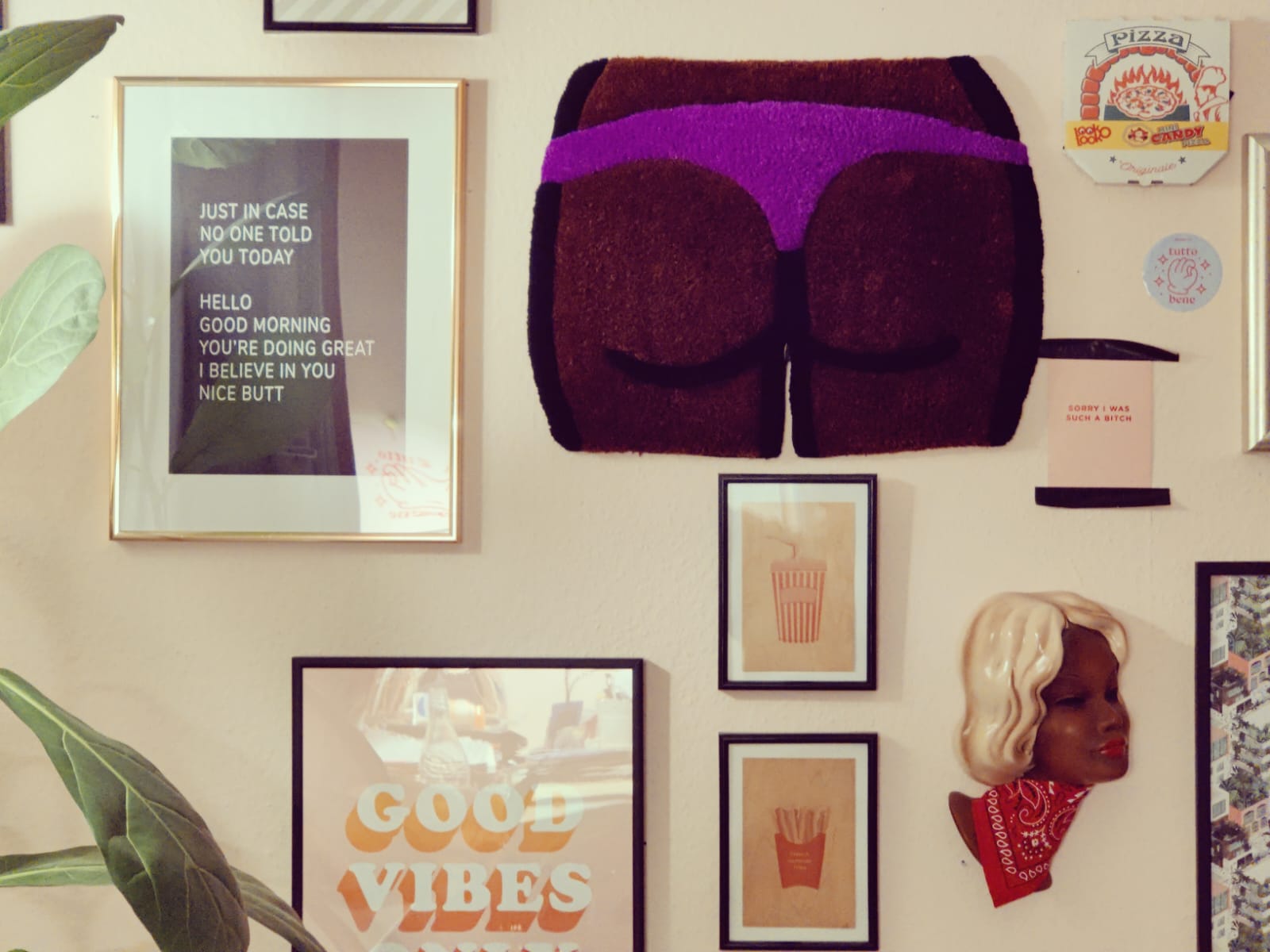 Hand tufted rug - Booty and thong